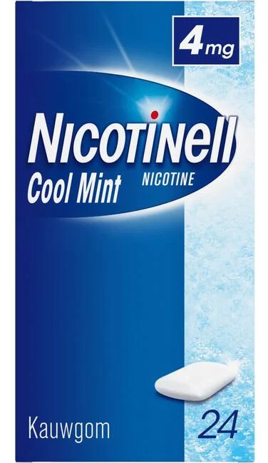 Nicotinell Kauwgom Cool Mint 4 mg - voor stoppen met roken afbeelding