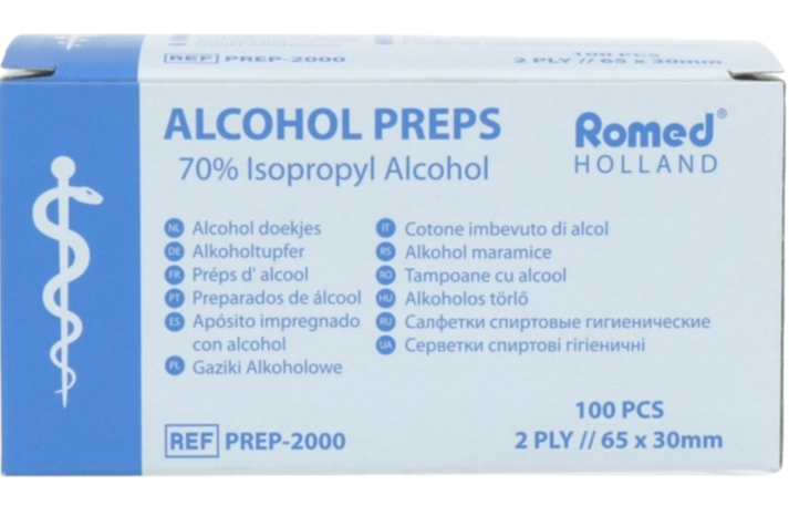 Romed Alcohol Doekjes 65x30mm afbeelding