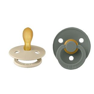 BIBS Fopspeen 0-6 Maanden Symmetrical Vanilla/Pine 2ST