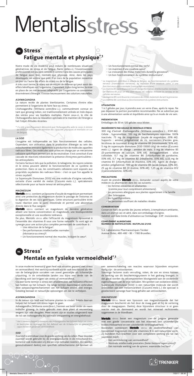 Mentalis Stress Capsules afbeelding van document #1, instructions