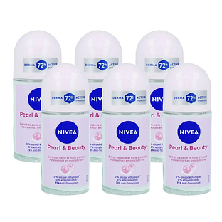 Nivea Pearl & Beauty Roll-on Voordeelverpakking 6x50ML