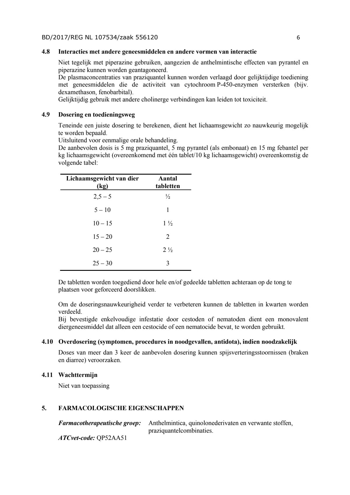Wormtabletten all-in-one Honden vanaf 2.5KG afbeelding van document #6, leaflet