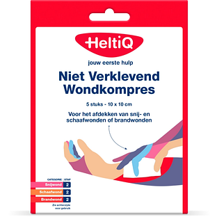 HeltiQ Niet Verklevend Wondkompres 5ST