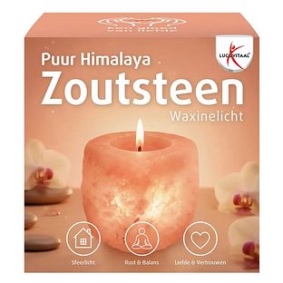 Lucovitaal Puur Himalaya Zoutsteen Waxinelicht 1ST