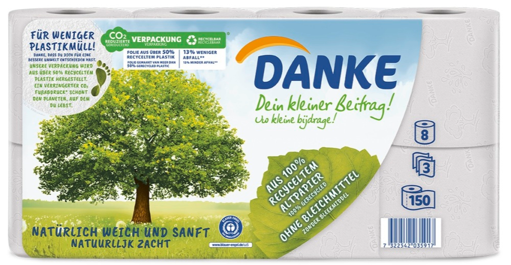 Danke Toiletpapier Rollen afbeelding