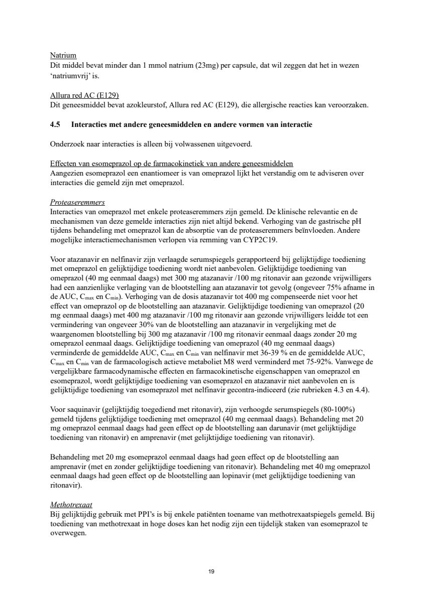 Control Tabletten 20mg Esomeprazo afbeelding van document #19, leaflet