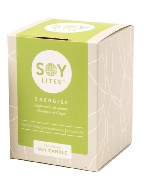 Soylites Soycandle Energise - Peppermint, Spearmint, Geranium & Ginger afbeelding 1