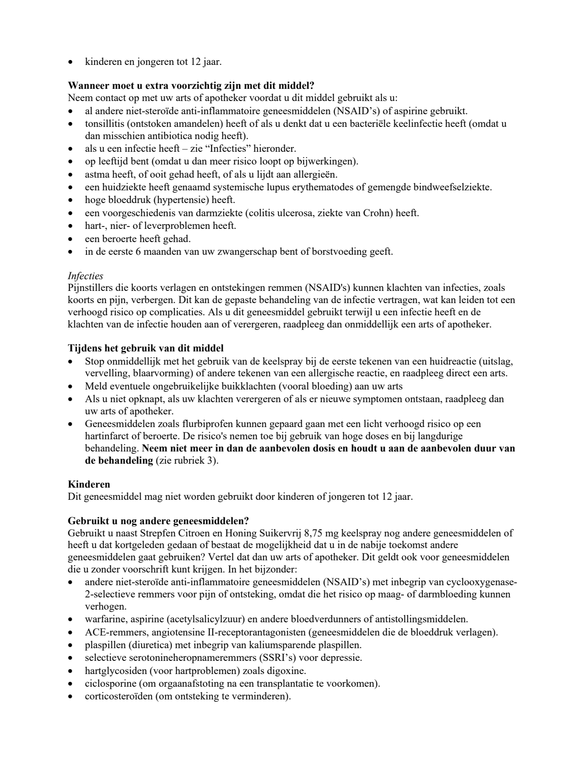 Citroen en Honing Suikervrij 8,75mg Keelspray afbeelding van document #2, leaflet