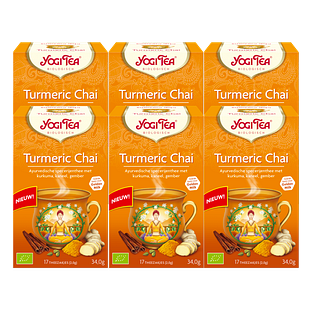 Yogi Tea Turmeric Chai Voordeelverpakking 6x17ST Yogi Tea Turmeric Chai Voordeelverpakking 6x17ST