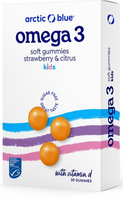 Arctic Blue Omega 3 Soft Gummies Kids - Strawberry Citrus 30ST