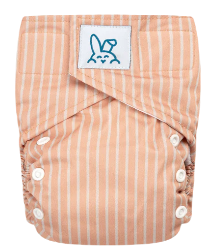 Bumbuns Easy Herbruikbare Luier Stripes Apricot Klittenband afbeelding
