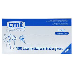 CMT Handschoenen Latex Poedervrij Naturel Large 100ST CMT Handschoenen Latex Poedervrij Naturel Large 100ST