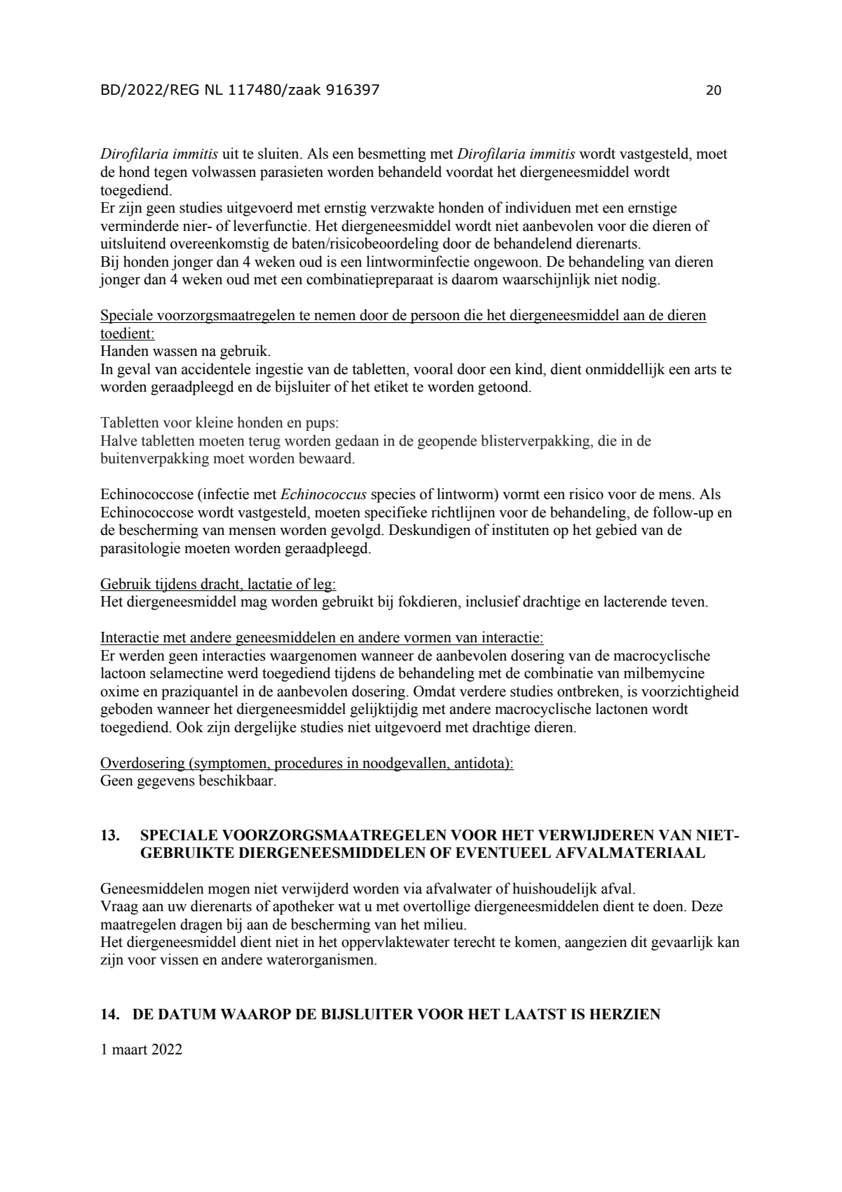 Milquestra Ontwormingsmiddel Honden vanaf 5KG afbeelding van document #20, leaflet