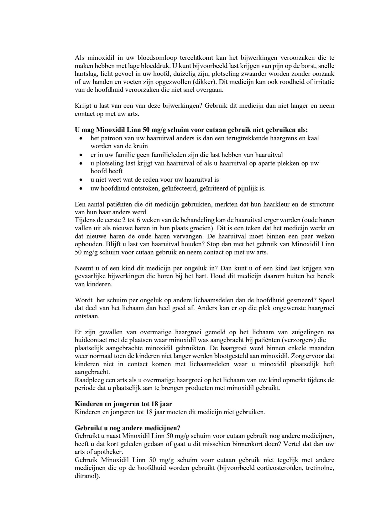 Minoxidil 50mg Foam afbeelding van document #2, leaflet