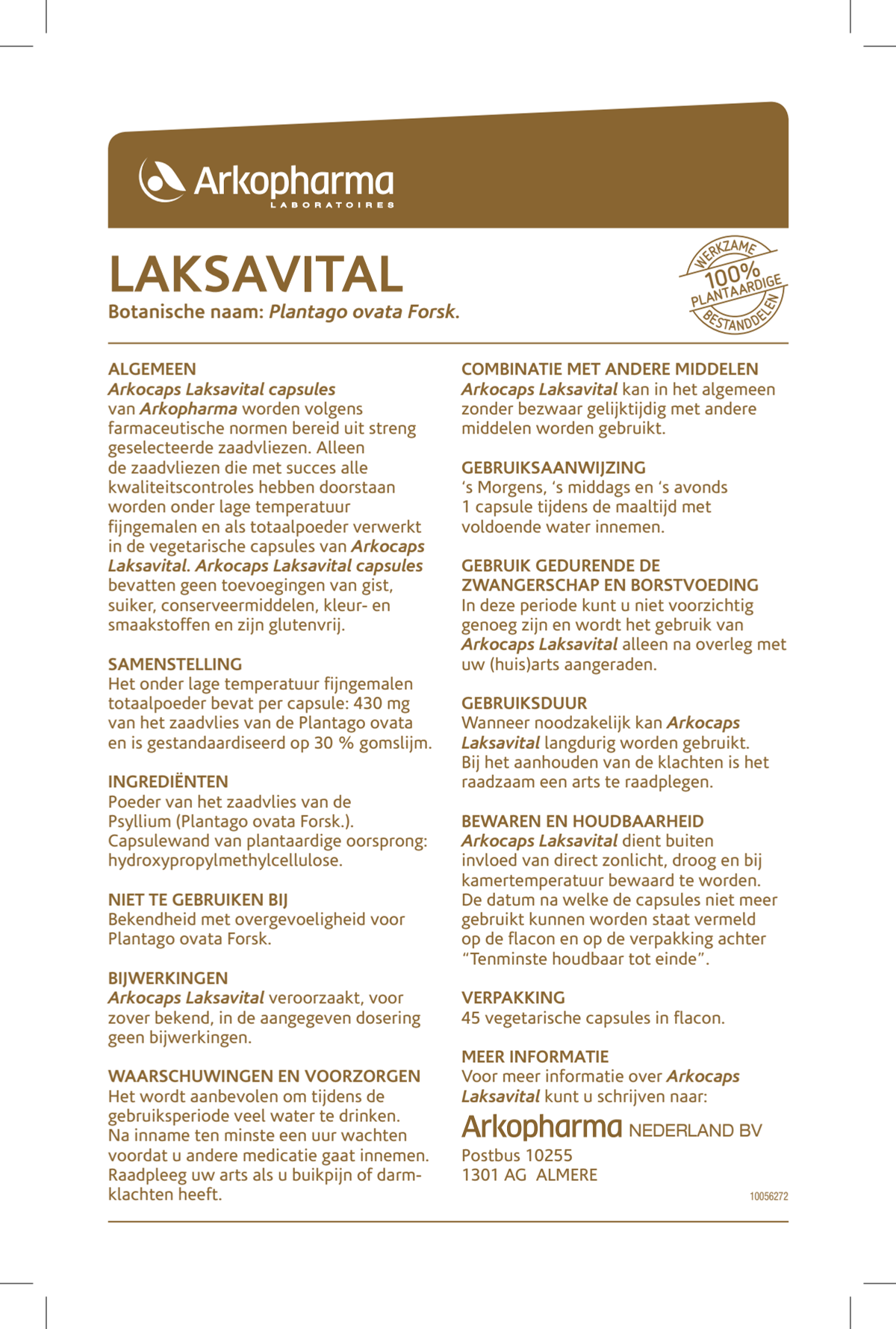 Laksavital Capsules afbeelding van document #1, instructions