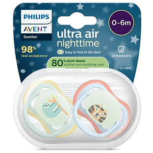 Avent Nighttime Fopspeen Leeuw 0-6M 2ST