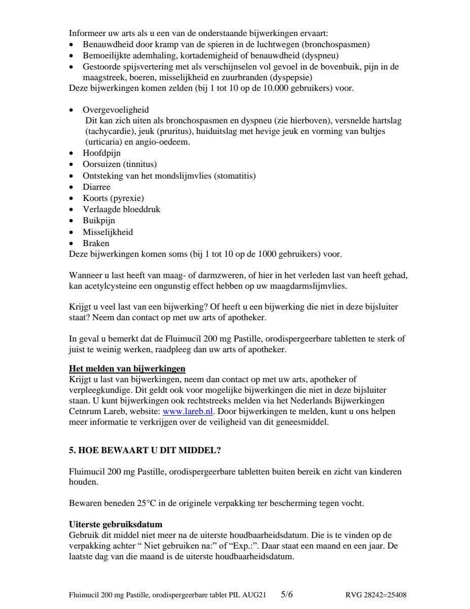 Pastille 200mg Zuigtabletten afbeelding van document #5, leaflet