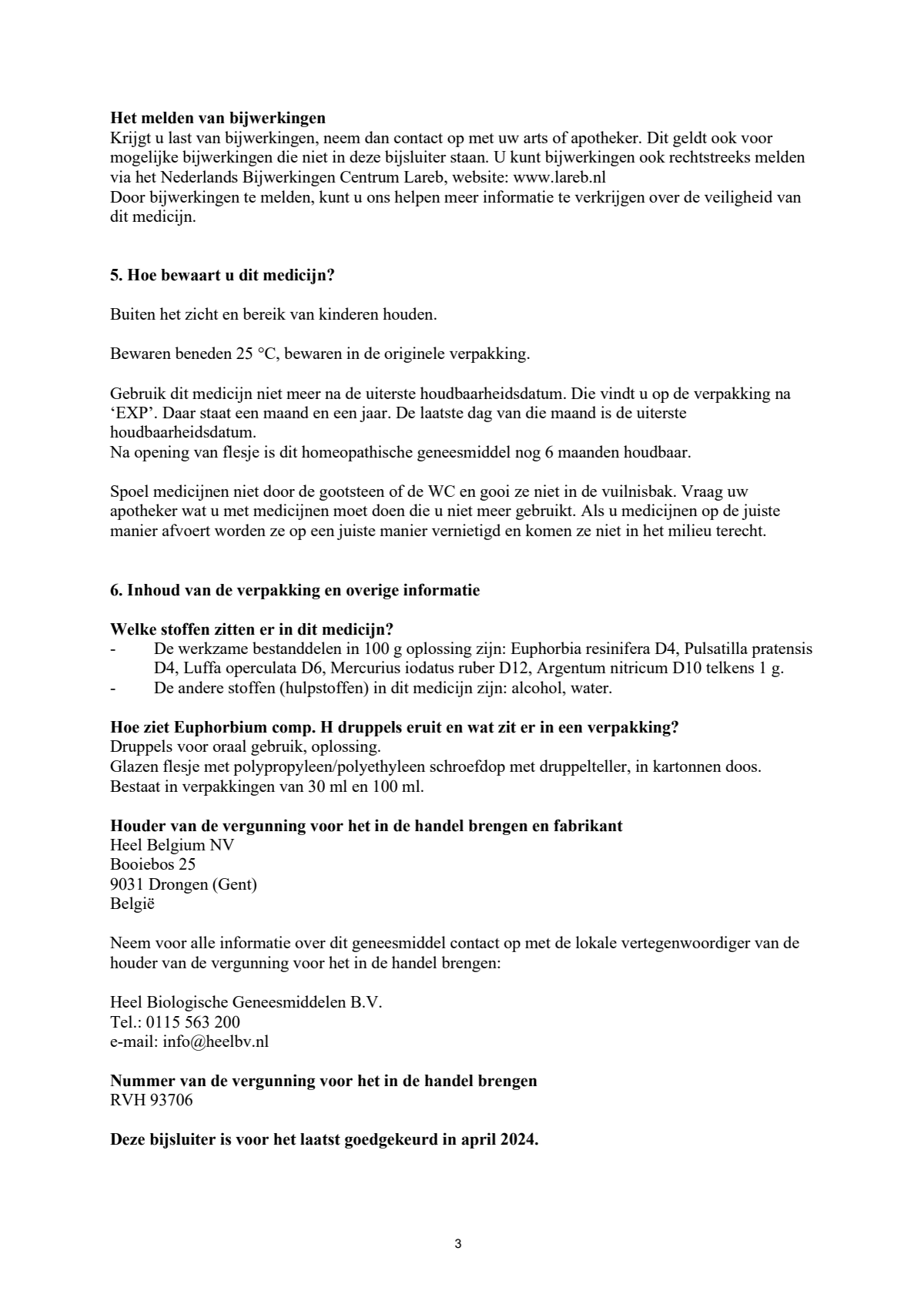 Euphorbium Compositum Druppels afbeelding van document #3, leaflet