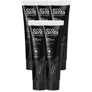 Ecodenta Tandpasta Whitening Black Multiverpakking 5x100ML