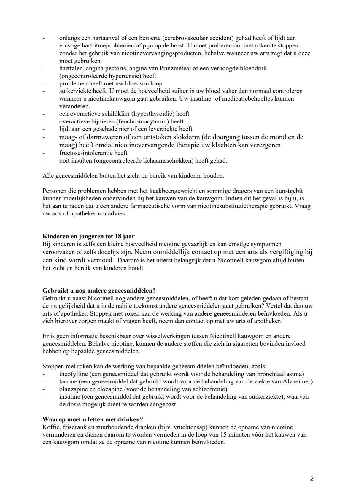 Kauwgom Cool Mint 4 mg - voor stoppen met roken afbeelding van document #2, leaflet