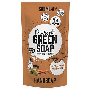 Marcels Green Soap Handzeep Sandelhout & Kardemom Navulling 500ML