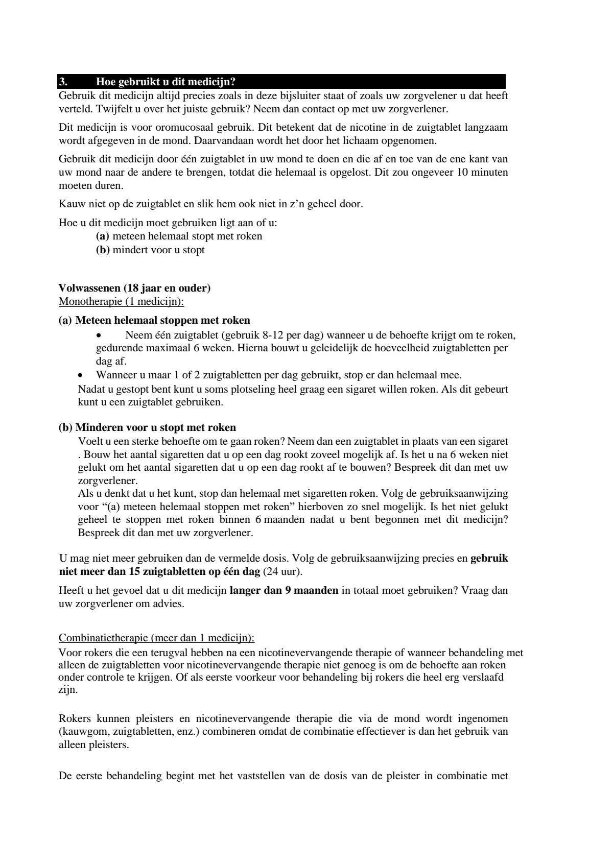 Minizuigtabletten Mint 2.0mg + Clear Pleisters 21mg Stap 1 Combi afbeelding van document #4, leaflet