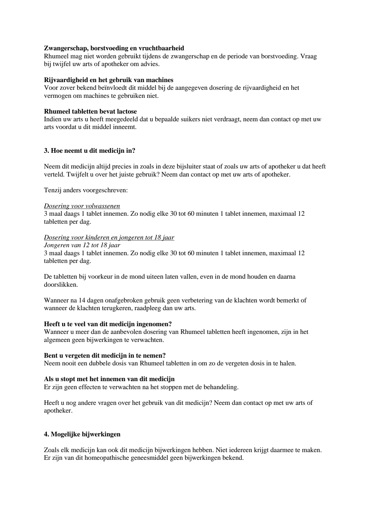 Rhumeel Tabletten afbeelding van document #2, leaflet