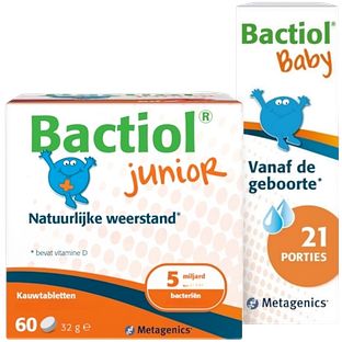 Metagenics Bactiol Baby Druppels & Bactiol Junior Kauwtabletten Combi 2ST
