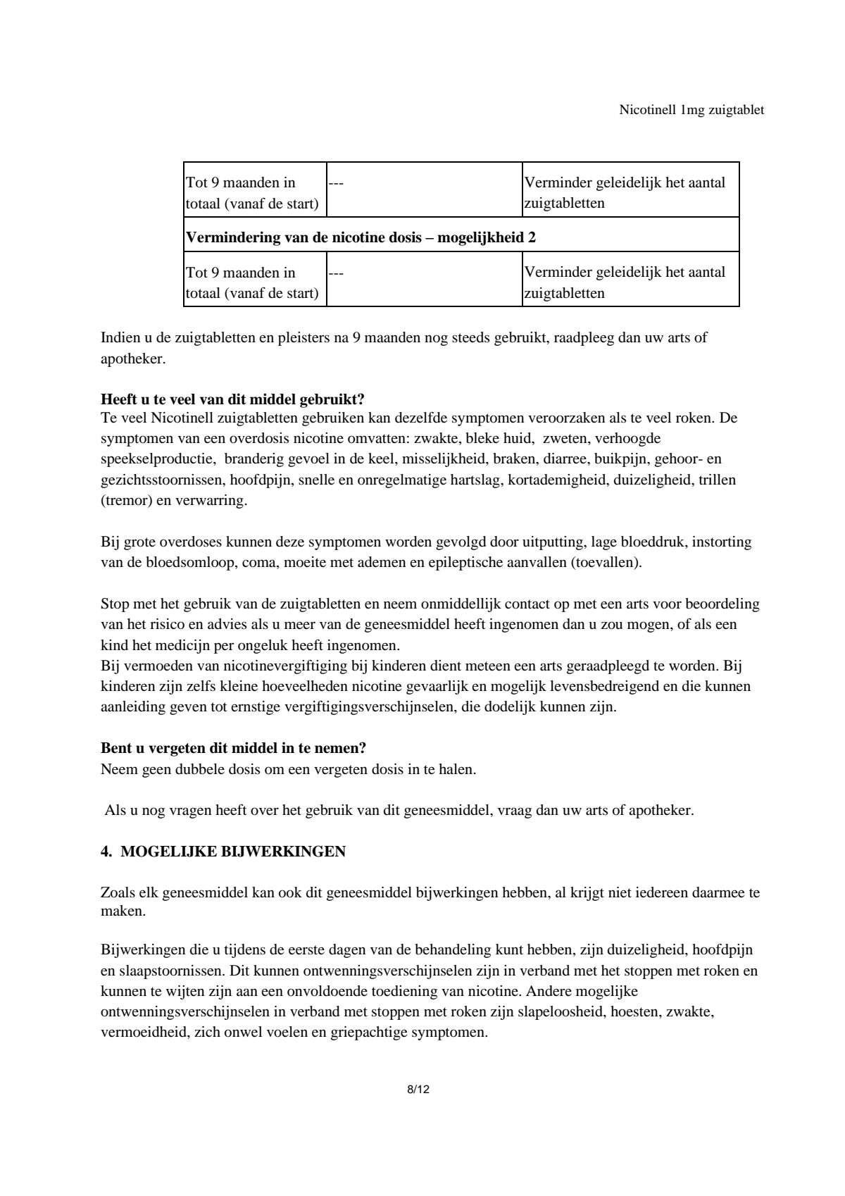 Combineer Pleister 14 mg (7st) en Zuigtablet Mint 1 mg (96st) - afbeelding van document #8, leaflet