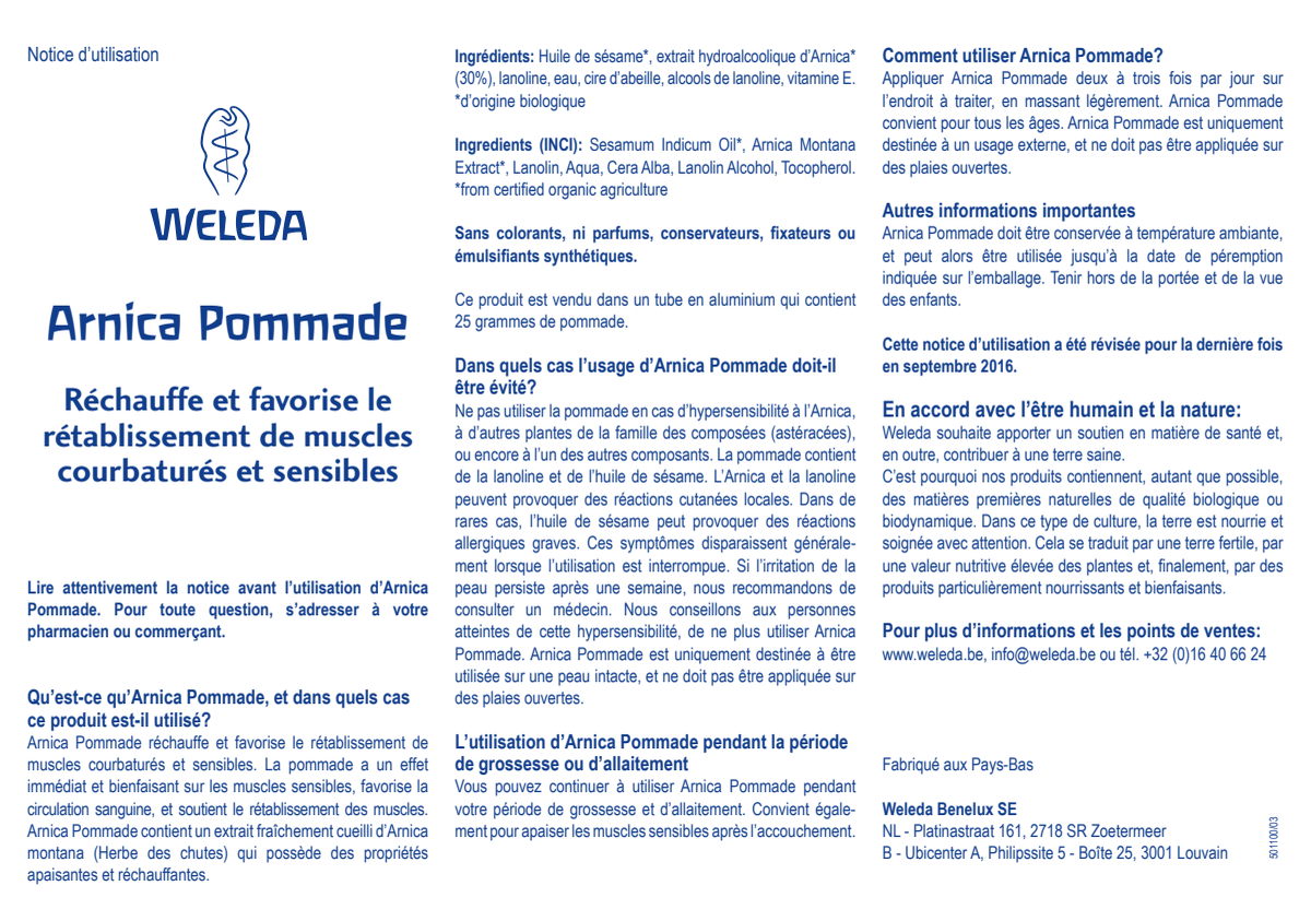 Arnica Zalf afbeelding van document #2, instructions
