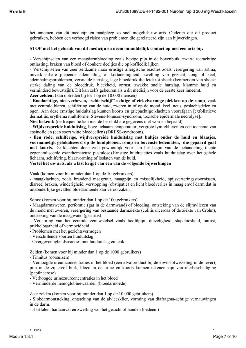 Fastine 200mg Ibuprofen Capsules afbeelding van document #7, leaflet