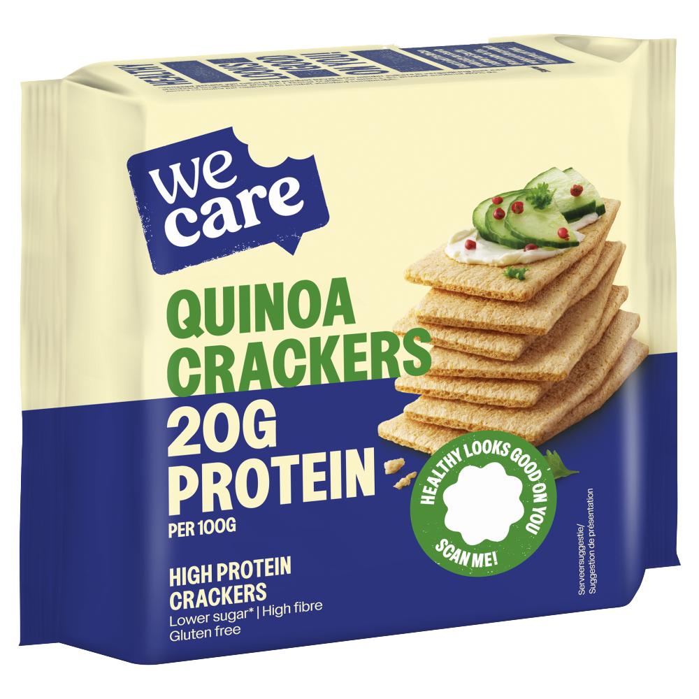 WeCare High Protein Quinoa Crackers 100GR