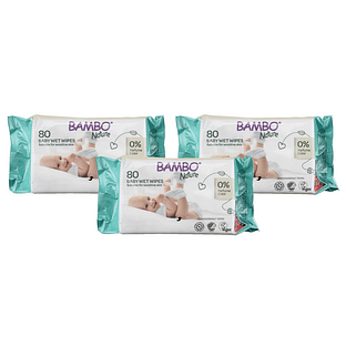 Bambo Nature Babydoekjes Multiverpakking 3x80ST