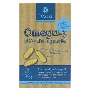 Testa Omega-3 Algenolie DHA & EPA Softgels 60VCP