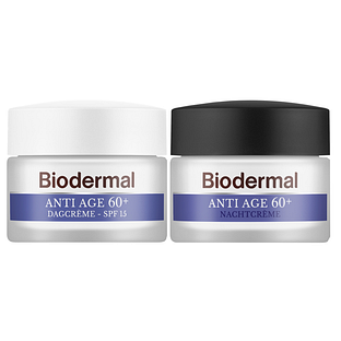 Biodermal Combiset Biodermal Anti Age 60+ Gezichtsverzorgingsroutine - Dag- en Nachtcrème - 2 stuks Biodermal Combiset Biodermal Anti Age 60+ Gezichtsverzorgingsroutine - Dag- en Nachtcrème - 2 stuks