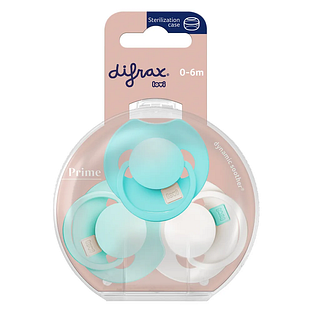 Difrax Lovi Prime Green Fopspenen 0-6M 3ST