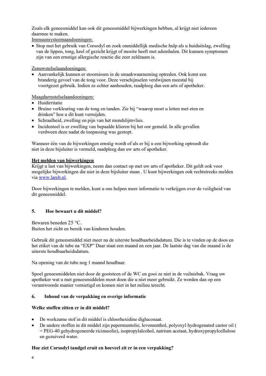 Mondverzorgingsset - Mondspoeling en Mondgel - afbeelding van document #4, leaflet