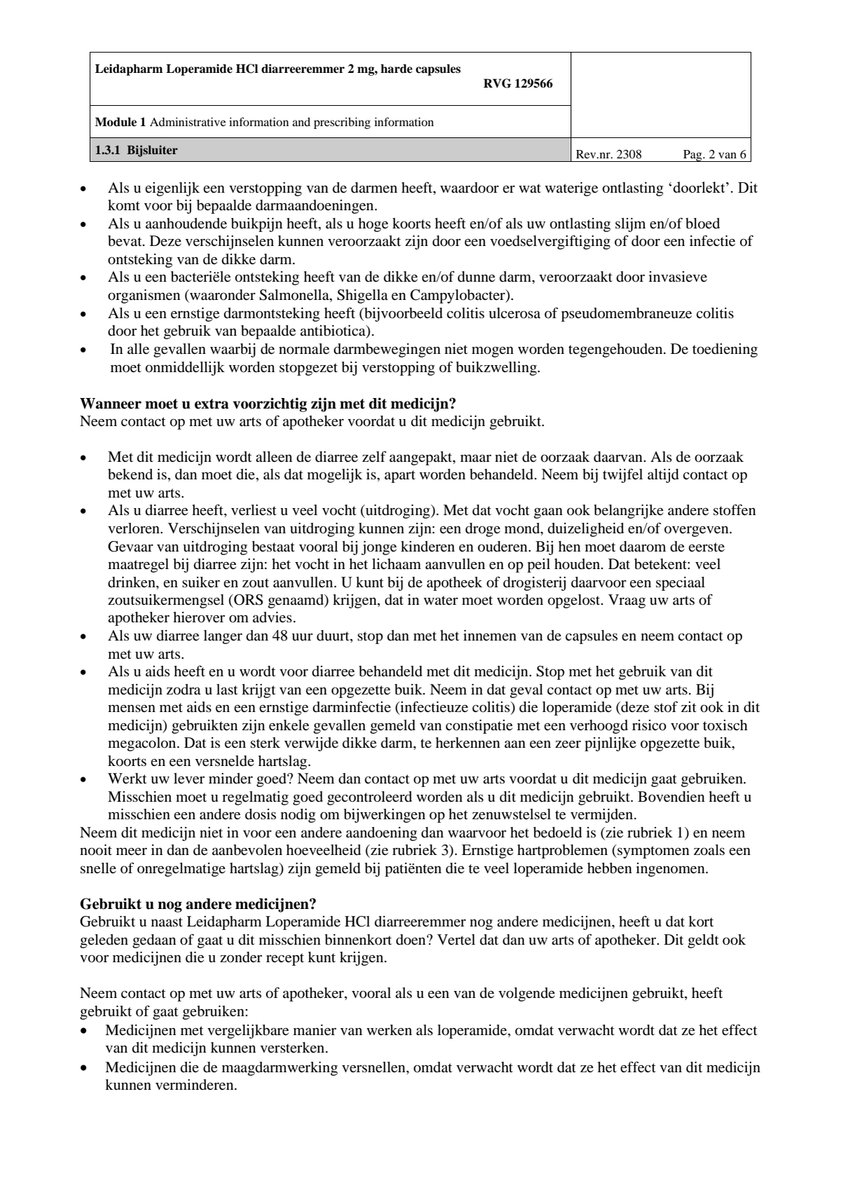 Diarreeremmers 2mg Loperamide afbeelding van document #2, leaflet