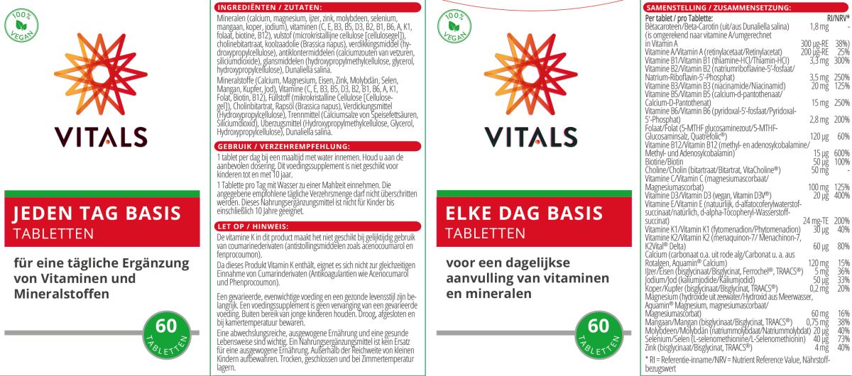 Elke Dag Basis Tabletten afbeelding van document #1, label