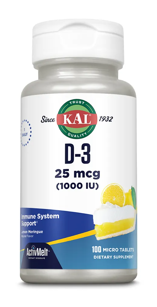 Kal Vit D-3 25mcg Smelttabletten