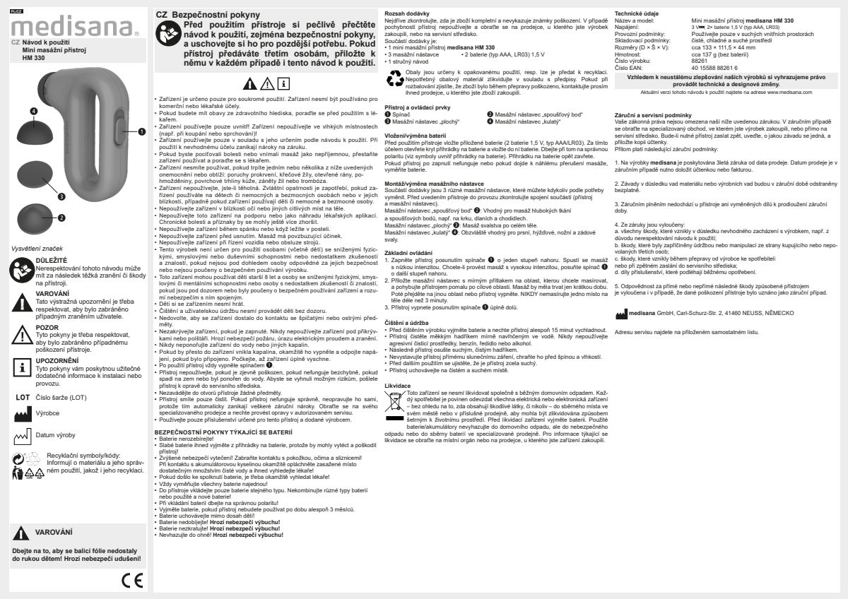 HM 330 Mini Hand Massage afbeelding van document #14, instructions