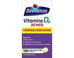 Davitamon Vitamine D3 20mcg Smelttabletten 150TB Davitamon Vitamine D3 20mcg Smelttabletten 150TB