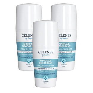Celenes by Sweden Thermal Whitening Minerale Roll-On Deodorant Multiverpakking 3x75ML