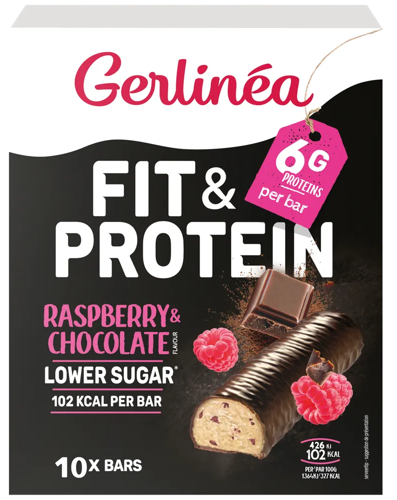 Gerlinéa Fit & Protein Raspberry & Chocolate Maaltijdrepen 10ST
