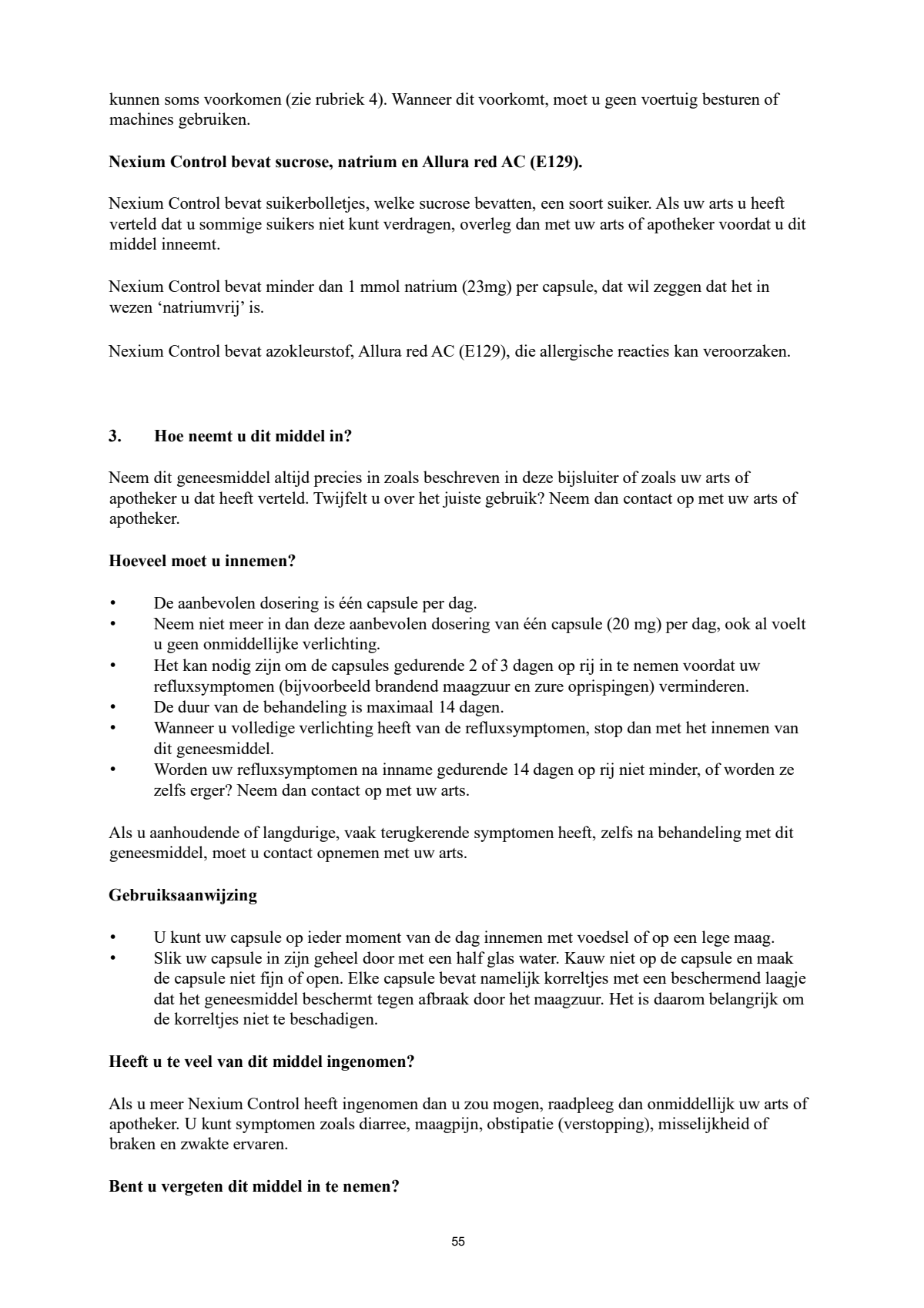 Control Tabletten - voor brandend maagzuur afbeelding van document #55, leaflet