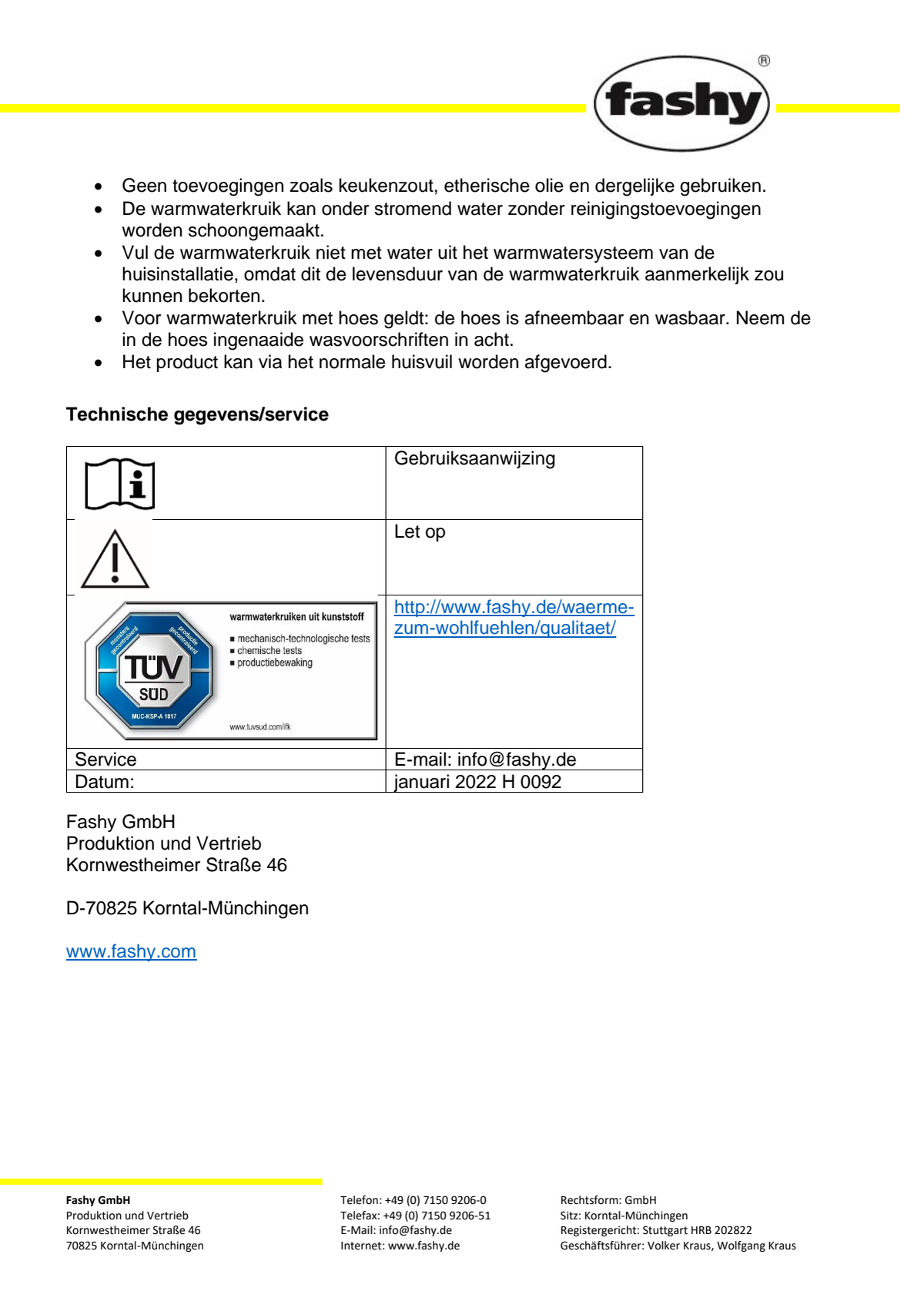 Warmwaterzak Dubbelgeribbeld Cranberry afbeelding van document #3, instructions