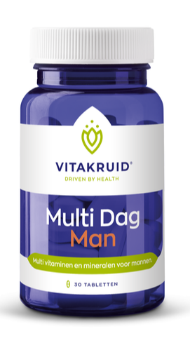 Vitakruid Multi Dag Man 100% Vegan 30 Tabletten