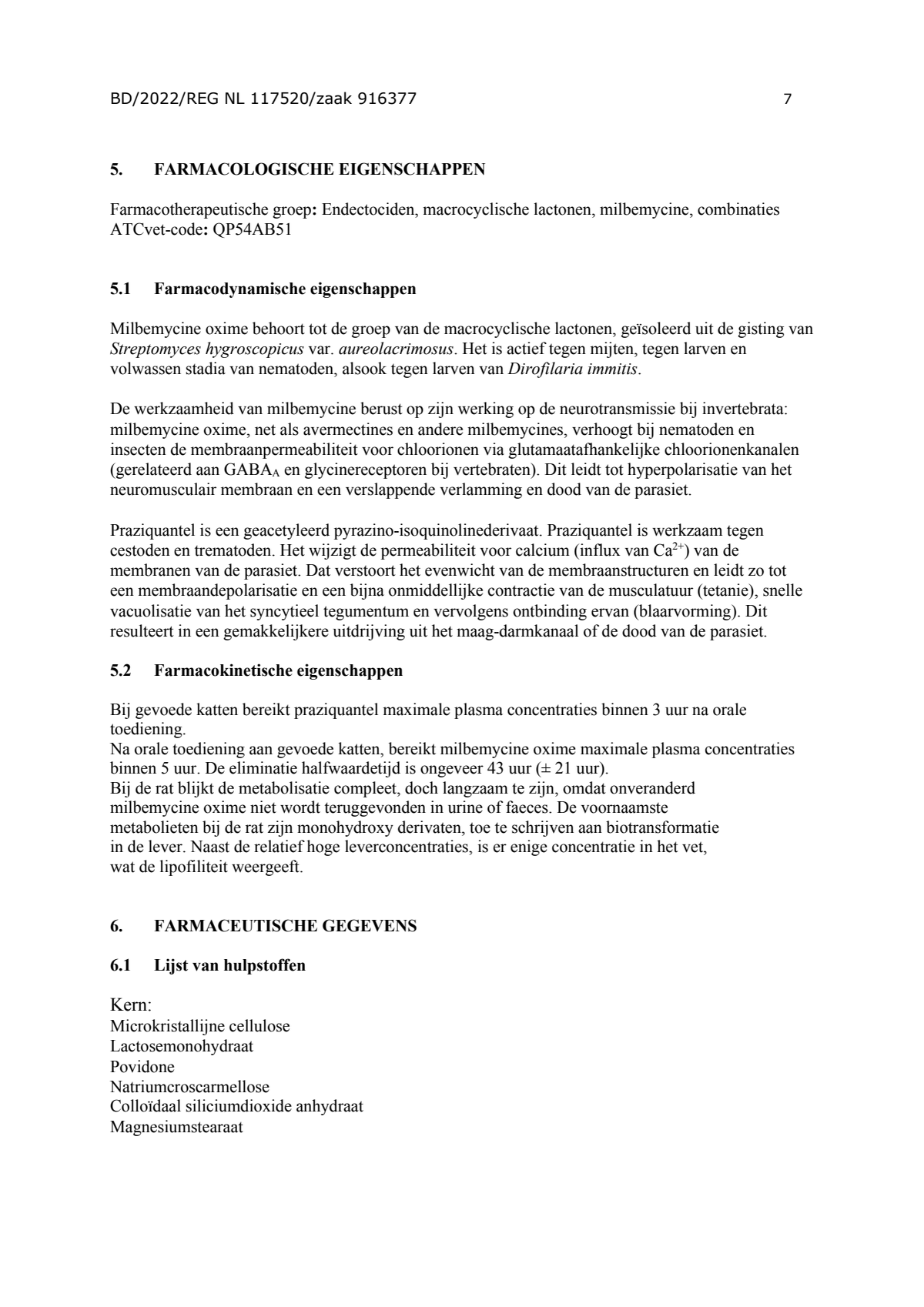 Milquestra Ontwormingsmiddel Katten vanaf 2KG - afbeelding van document #7, leaflet