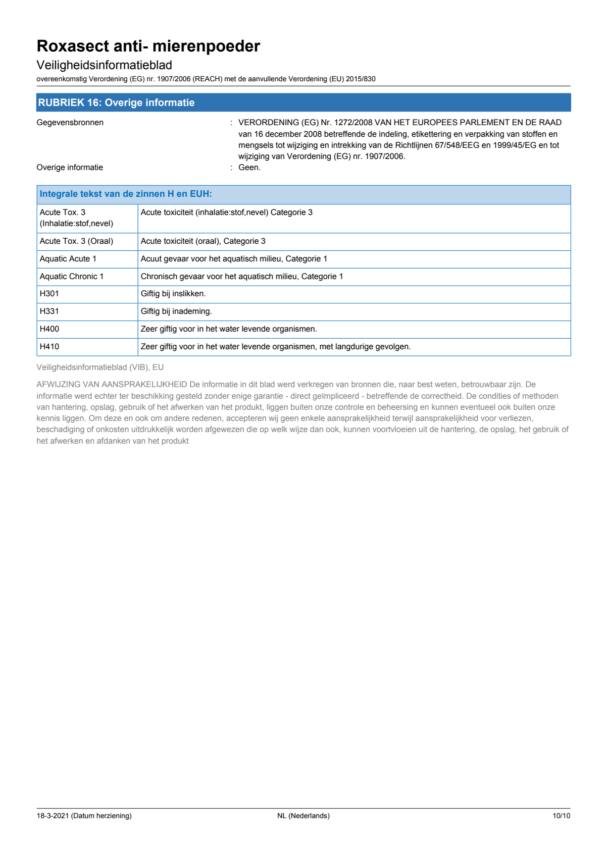 Anti Mieren Poeder afbeelding van document #10, extra_info