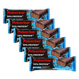 Powerbar 30% Protein Plus Chocolate Voordeelverpakking 6x55GR